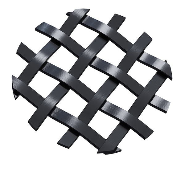 Designs Of Distinction .375" Single Flat Diamond Decorative Grille - Wrought Iron, 36"W x 48"L Sheet 013648286SWR1 - main